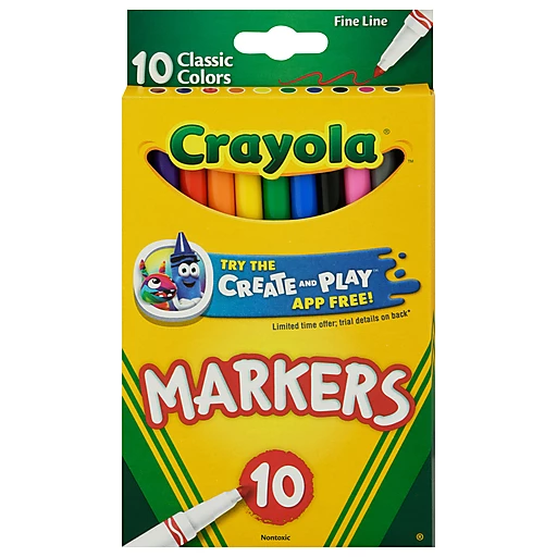 Crayola Classic Colors Markers Fine Line Boxed