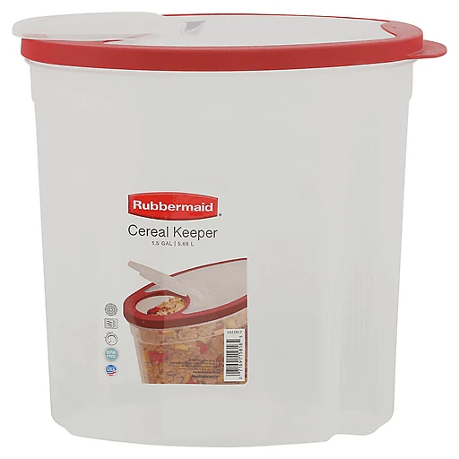 Rubbermaid Cereal Keeper, 1.5 Gallon 1 ea, Plastic Containers