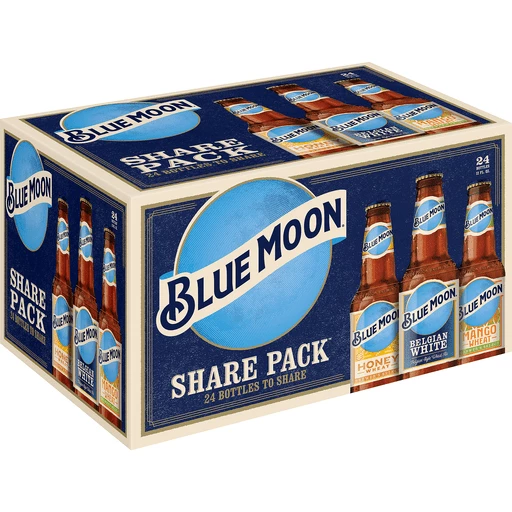 blue moon beer bottle