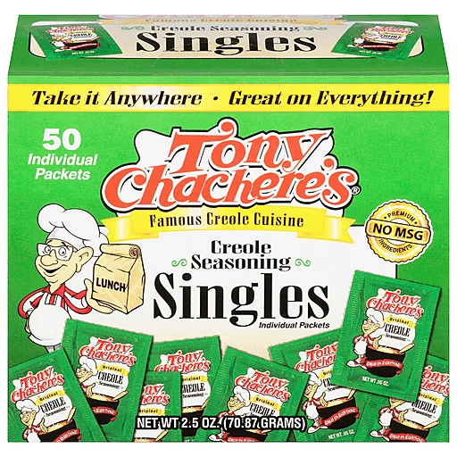 Tony Chachere's Creole Singles Seasoning 50 Packets