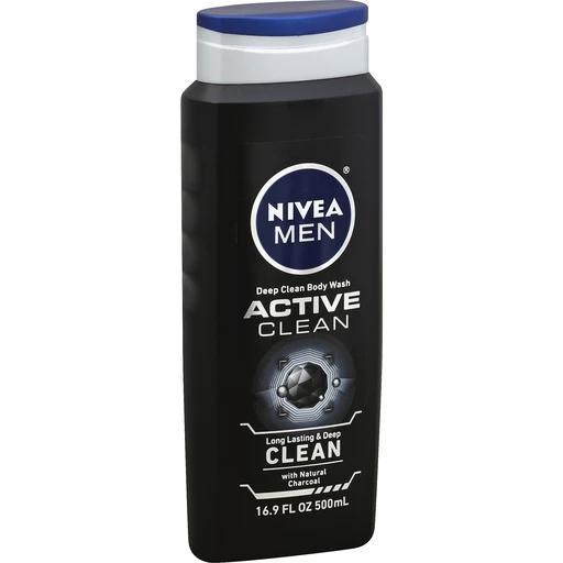 Nivea Active Body Wash, Deep Clean, With Charcoal | Body Washes | Family