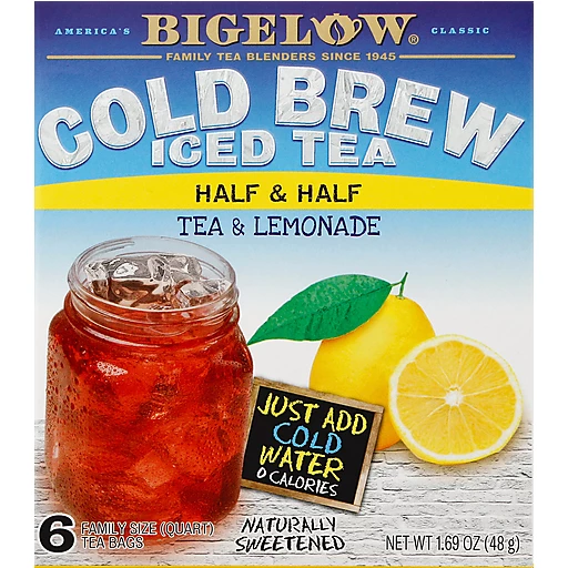 Bigelow® Cold Brew Iced Tea Half & Half Tea & Lemonade 6 ct Box