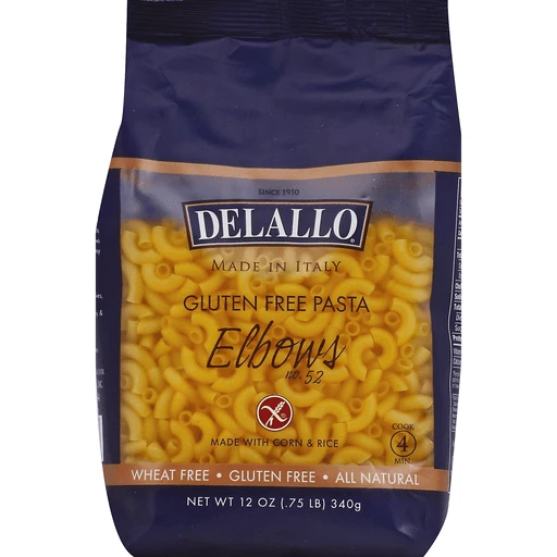 DeLallo Elbows, Gluten Free, No. 52, Gluten Free