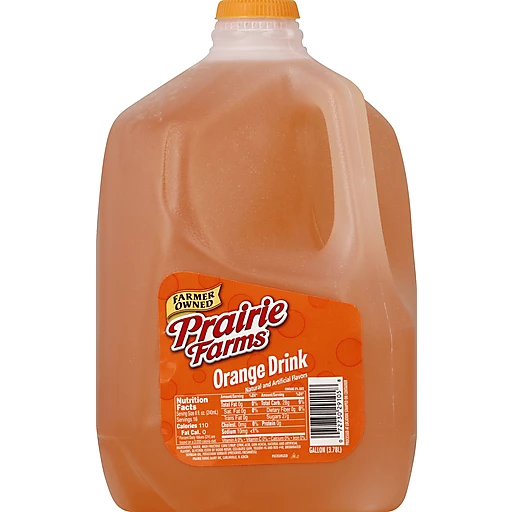 Prairie Farms Drink, Orange 1 gal, Juice and Drinks