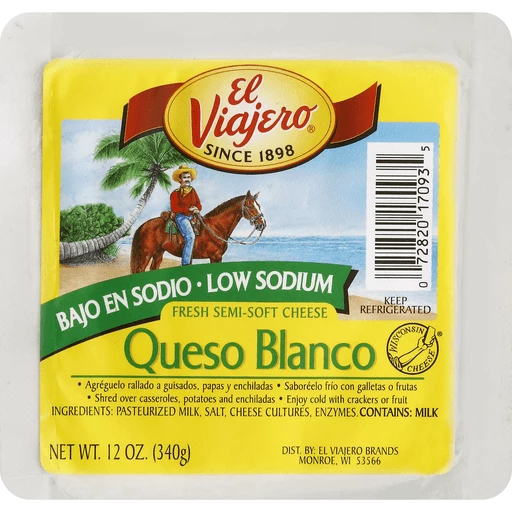 El Viajero Cheese, Fresh Semi-Soft, Queso Blanco Foodtown
