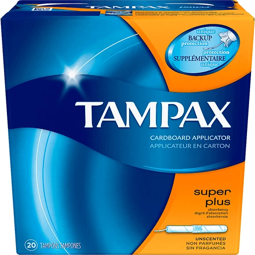 Tampax Cardboard Regular Unscented Tampons, 20 ct - Foods Co.