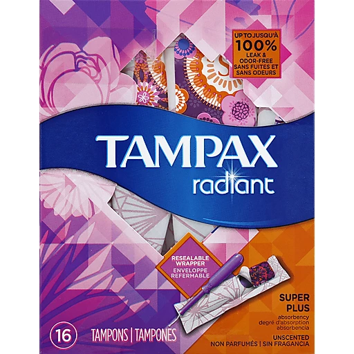 Tampax Tampons, Super Absorbency, Unscented - Super 1 Foods