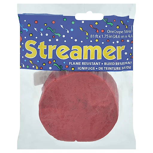 Classic Red Crepe Streamer, 81