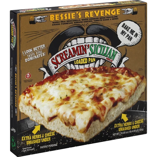 Screamin Sicilian Loaded Pan Pizza, Bessie's Revenge, Pizza