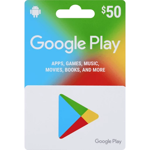 Google Play Gift Card, $50