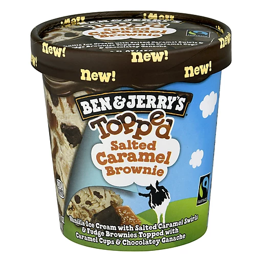 Ben & Jerry's Topped Salted Caramel Brownie Ice 15.2 oz | Shop | Uncle Giuseppe's