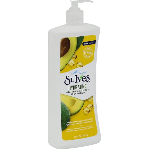 St Ives Lotion, Hydrating, Vitamin E & Avocado | | Sedano's Supermarkets