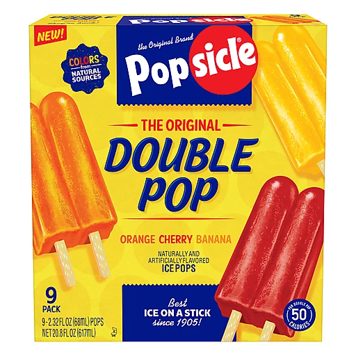 Popsicle 9 Pack Double Pop Orange Cherry Banana Ice Pops Ea | Bars, Sandwiches & More | D&W Fresh Market