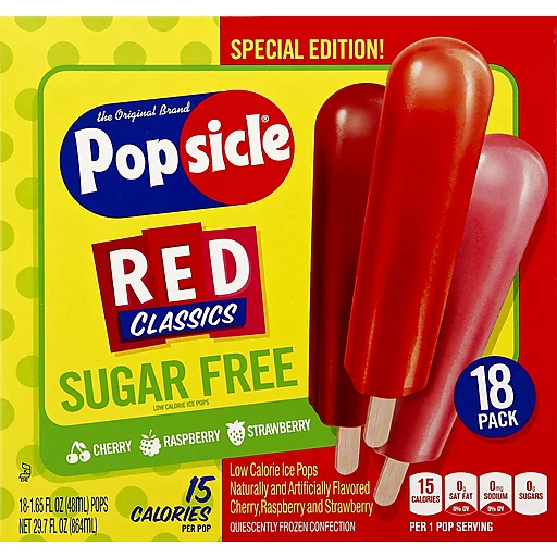 modtagende anklageren plejeforældre Popsicle Sugar Free Red Classics Ice Pops 18 Ct | Fruit Bars & Ice Pops |  D&W Fresh Market
