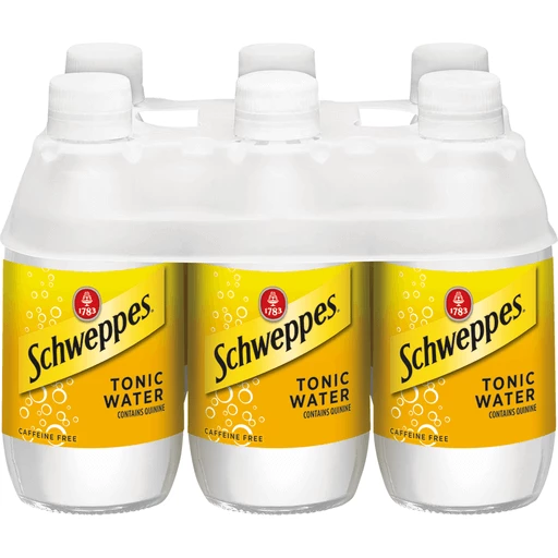Schweppes Tonic Water, 10 fl oz glass bottles, 6 pack | Club Soda Tonic | Food Centers