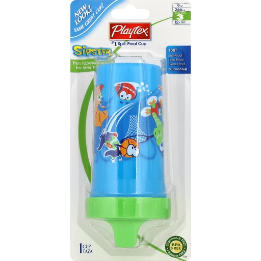 Playtex Sipster Spill-Proof Cup, Stage 3 (12+ Mos), 9 oz, Bottles and Cups