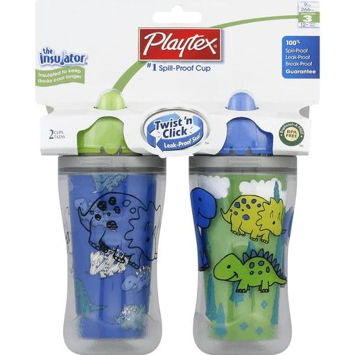 Playtex The Insulator Spill-Proof Cups, 9 oz, Stage 3 (12+ Mos), Bottles  and Cups