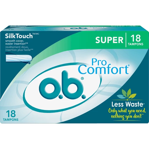 Beeldhouwwerk Ontbering map O.B. Pro Comfort Applicator Free Digital Tampons Super Absorbency 18 Count  | Feminine Care | Johnson's Sterling Market AGNE