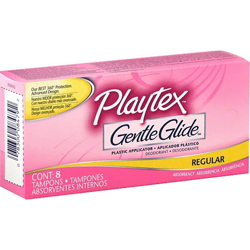 Playtex Gentle Glide Tampons, Plastic Applicator, Regular Absorbency,  Deodorant, Shop