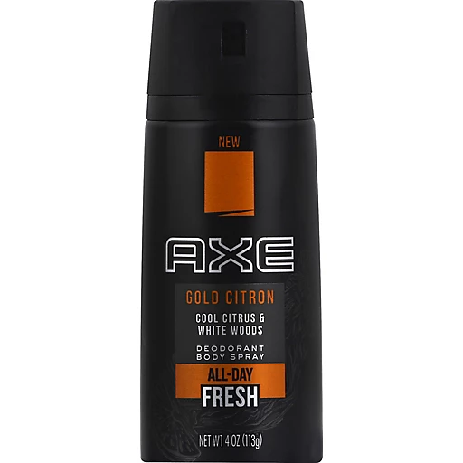 Axe Gold Citron Deodorant, Body Spray, Cool & White Woods | Shop | Fishers