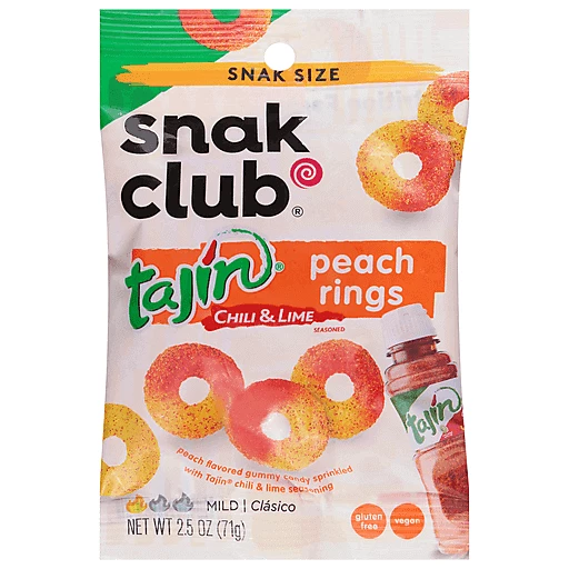 Snak Club Snak Size Mild Tajin Chili & Lime Seasoned Peach Rings  Oz |  Dried Goods | Sedano's Supermarkets