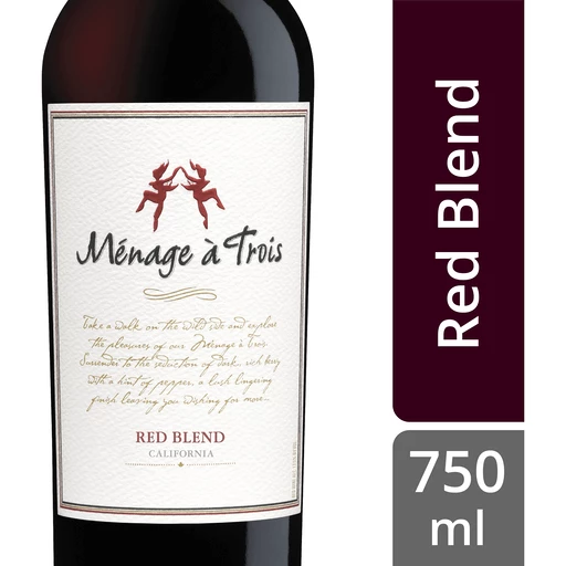 Menage Trois California Red Blend Red Wine, Wine Bottle | Cabernet Sauvignon Wynn's Market