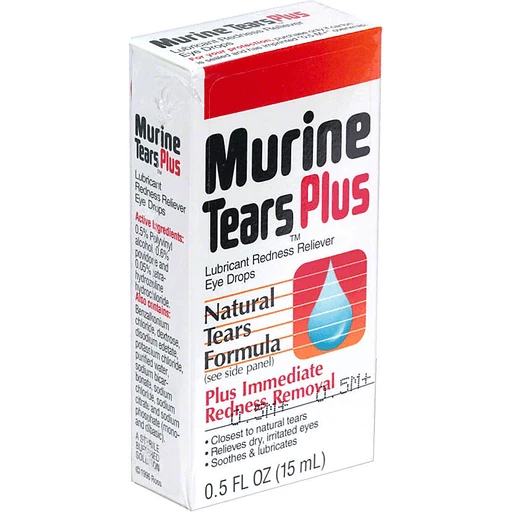 Murine Tears Plus Lubricant Redness Reliever Drops, Natural Tears Formula | Health & Personal | Cannata's