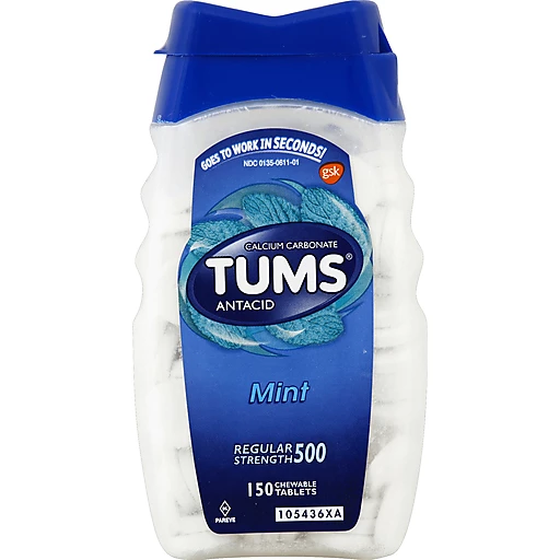 Tums® Ultra Strength Peppermint Antacids Chewable Tablets 150 ct Bottle |  Antacids | Festival Foods Shopping