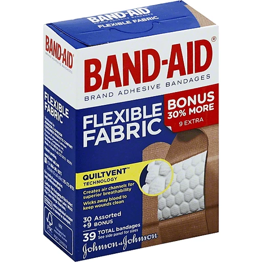 Band-Aid® Brand Flexible Fabric Assorted Sizes Adhesive Bandages