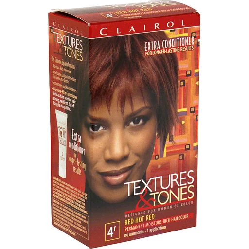 Clairol Textures & Tones 4R Red Hot Hair Color Kit | Shop | Sun Fresh