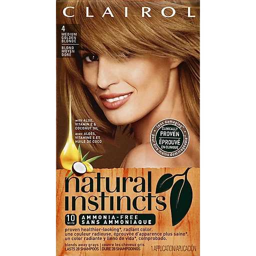 Clairol Natural Instincts, 8G / 4 Sunflower Medium Golden Blonde, Semi-Permanent  Hair Color, 1 Kit | Hair Coloring | Remke Markets