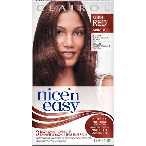 Clairol Nice 'n Easy, 5RB/119B Natural Medium Reddish Brown, Permanent Hair  Color, 1 Kit | Styling Products | Festival Foods Shopping