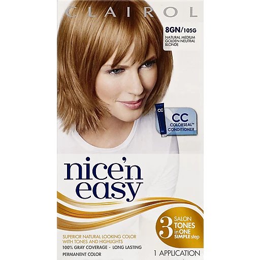 Clairol Nice 'n Easy, 8GN Medium Golden Sunlit Blonde, Permanent Hair Color,  1 Kit | Styling Products | D'Agostino