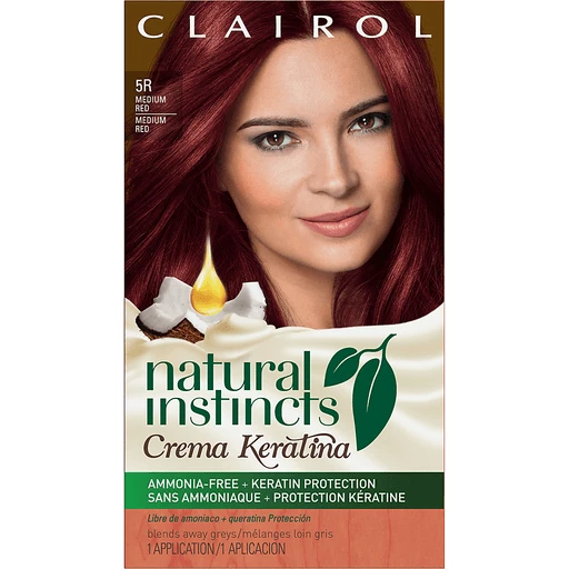 Clairol Natural Instincts Non-Permanent Hair Color Crema Keratina Hair Color Medium 5RR Raspberry Creme 1 Kit | Shop | Nam Dae Mun Farmers