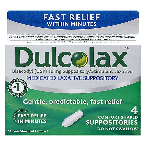 Dulcolax Medicated Laxative Suppositories 4 Ea, Digestive