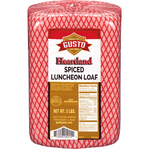 Gusto Heartland Spiced Luncheon Loaf lbs. | Hot Dogs, Sausages & Lunch Meat | Edwards Food Giant