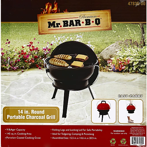 Bar B Q Charcoal Grill, Portable, 14 Inch | Shop | Quality Foods