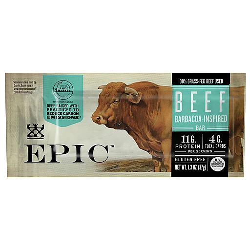 Epic Bar, Beef, Barbacoa-Inspired 1.3 oz, Nutritional Bars