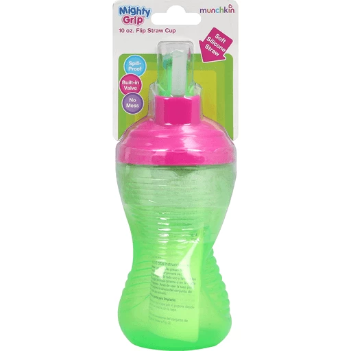 Munchkin Mighty Grip 10oz Straw Cup, 1 pk (More Colors) - Parents' Favorite