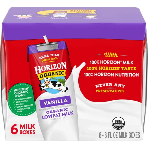 Betreffende isolatie Bewust worden Horizon Organic Shelf Stable 1% Low Fat Milk Boxes, Vanilla, 8 Oz., 6 Pack  | Milk Alternatives | Sedano's Supermarkets