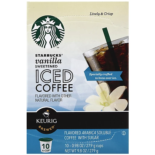 Starbucks® Sweetened Vanilla Iced Coffee K Cup® Pods 10 Ct Box