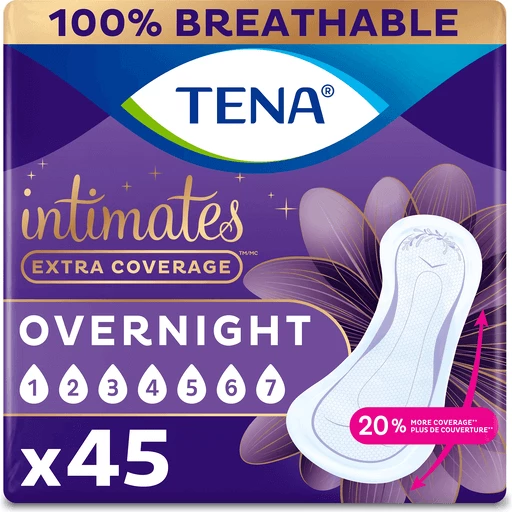 Tena Intimates Extra Coverage Overnight Absorbency Incontinence