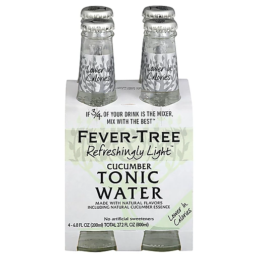 Fever-Tree Refreshingly Light Tonic Water Cucumber Lower In Calories Bottle, 4 pack | Soft Drinks Foodtown
