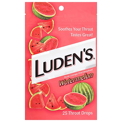 Luden`s Throat Drops Watermelon - 25 CT, Cough Drops