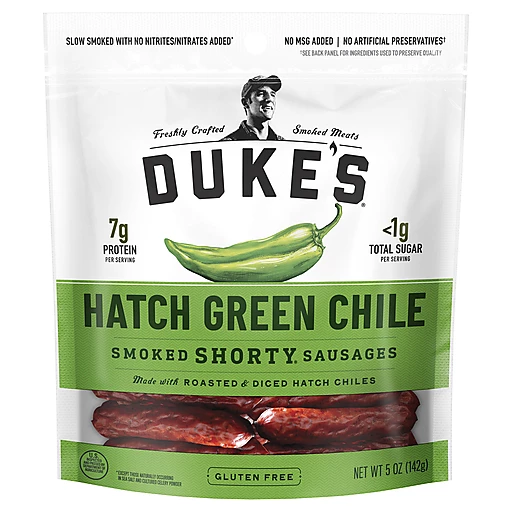 Duke's Gluten Free Hatch Green Chile Smoked Shorty Sausages, 5 oz