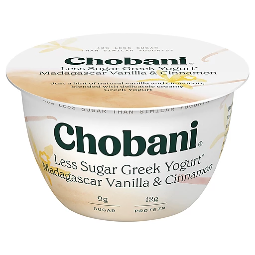 Chobani with Zero Sugar, Sugar Free Greek Yogurt, Vanilla, 5.3 oz