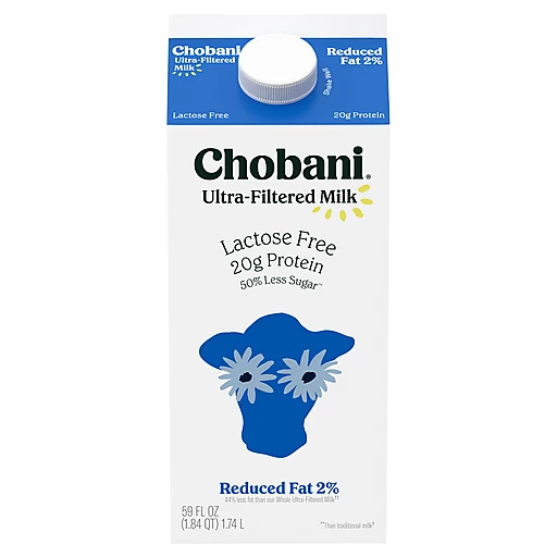 Chobani Milk, Reduced Fat, 2%, Ultra Filtered 59 Fl Oz