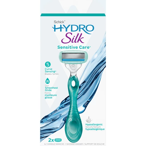 Verwisselbaar Advertentie plakband Schick Hydro Silk Sensitive Care Women's Razor 1 Razor Handle Plus 2 Refill  Razor Blades | Reusable Razors & Blades | Russ's Market