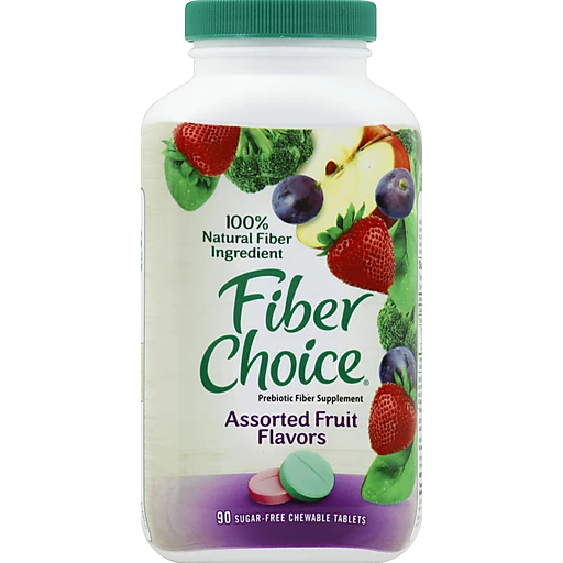 Fiber Choice Daily Prebiotic Fiber Chewable Tablets Assorted Fruit