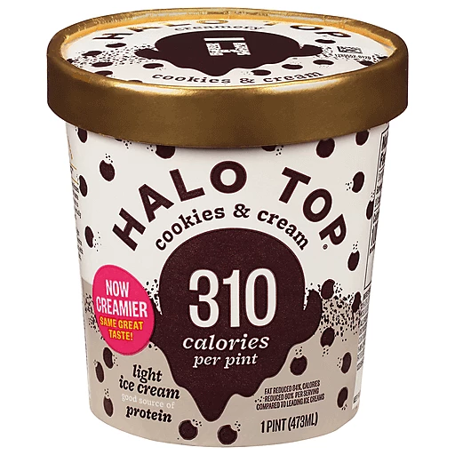 Halo Light Cookies & Cream Ice Cream 1 Pt | Frozen Foods | OPIE Drive-thru Grocery